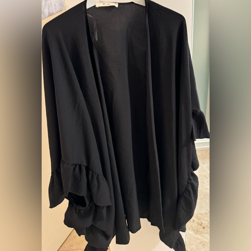Wide sleeves ruffle kimono - Picture 7 of 8